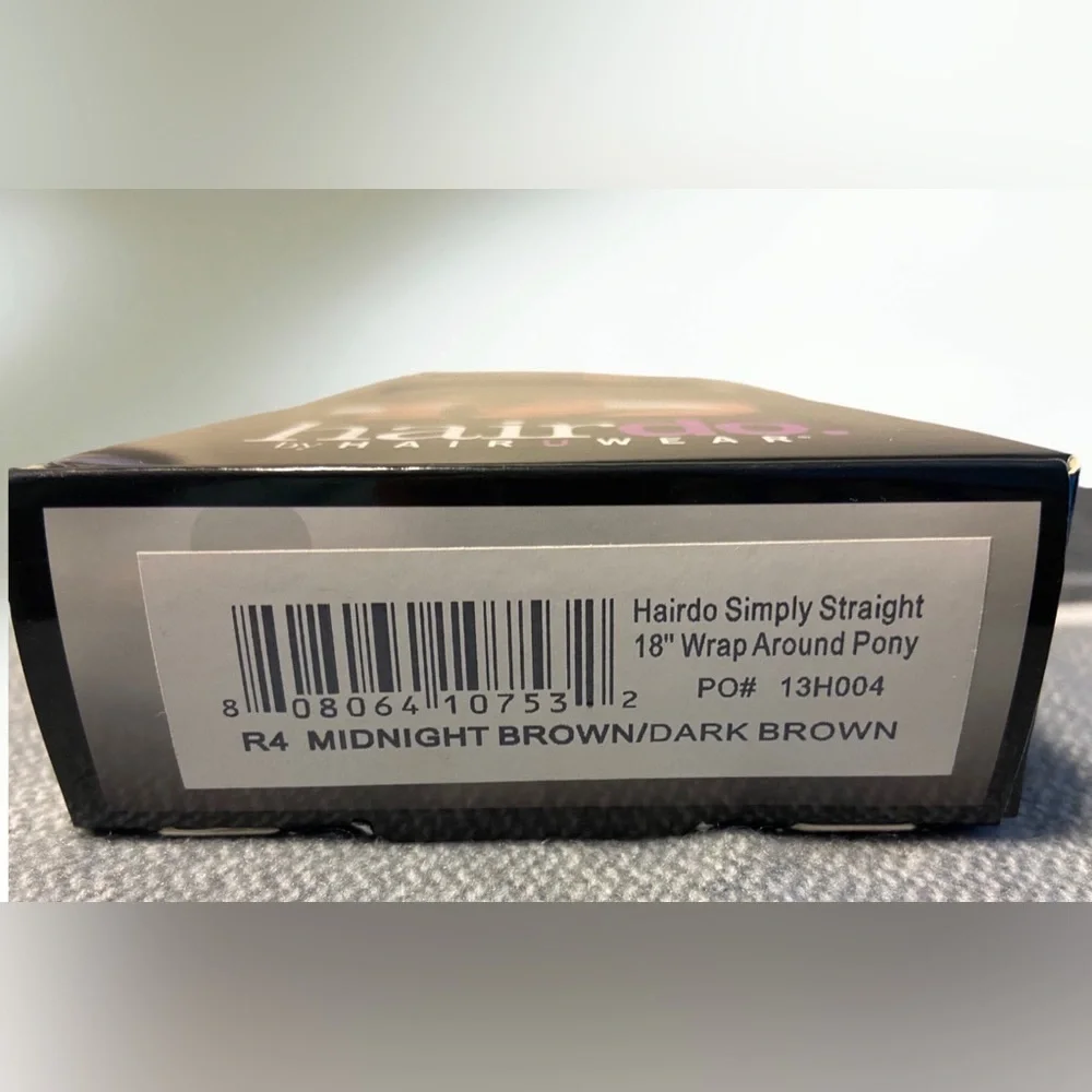 Hairdo Simply Straight 18” Wrap Around Pony R4 Midnight Brown/Dark Brown #13H004
